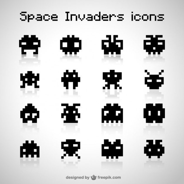 626x626 Space Invaders Icons Free Free Vector