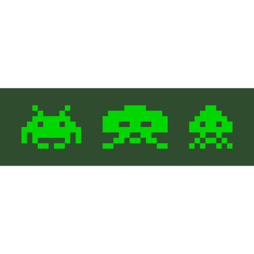 500x500 Space Invaders Pixel Vector Image