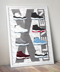 251x300 Jordan Xi Vector Wall Art Poster
