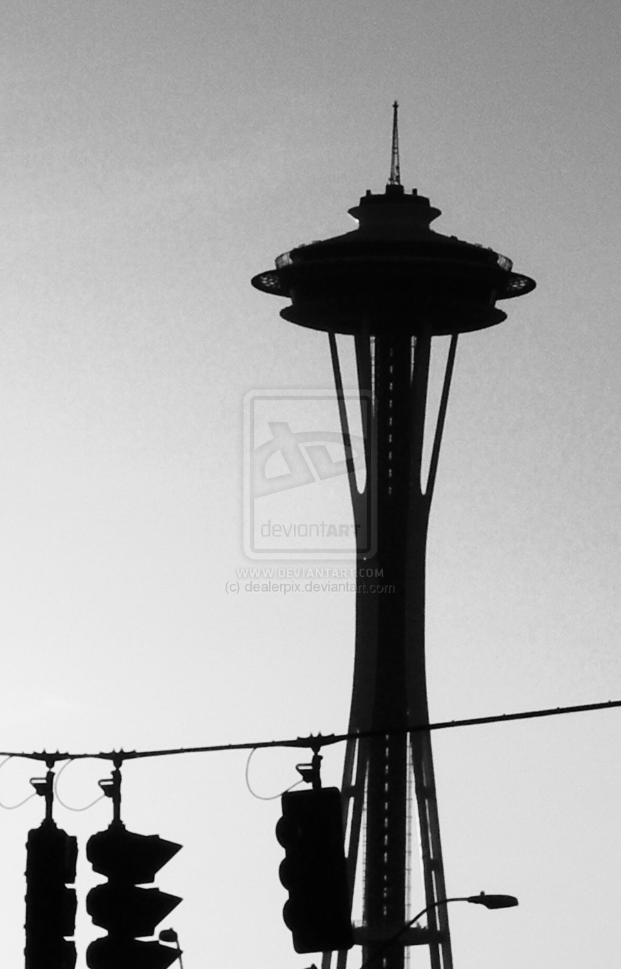 Silhouette Of Space Needle Building In Seattle Washington 900x1404 Silhouette Of Space Needle Building In Seattle Washington