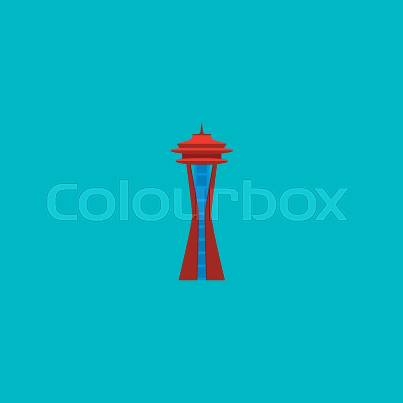 Icon Flat Space Needle Element Vector Stock Vector Colourbox 800x800 Icon Flat Space Needle Element Vector Stock Vector Colourbox