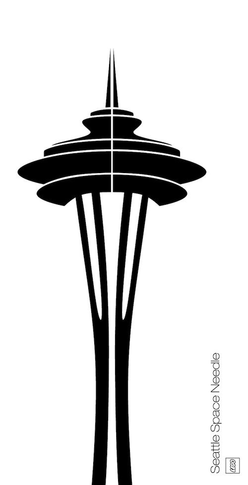 Space Needle Silhouette Vector at Vectorified.com | Collection of Space ...