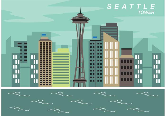 Seattle Space Needle Vector 700x490 Seattle Space Needle Vector