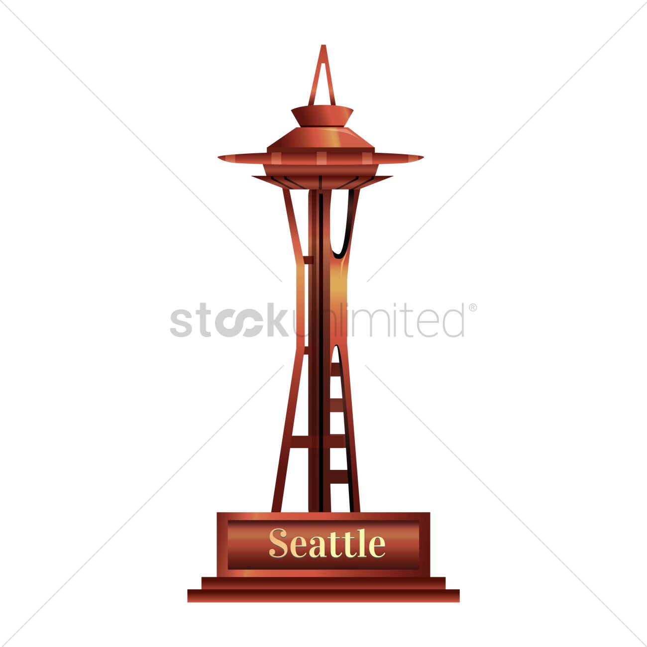 Space Needle Vector Image 1300x1300 Space Needle Vector Image