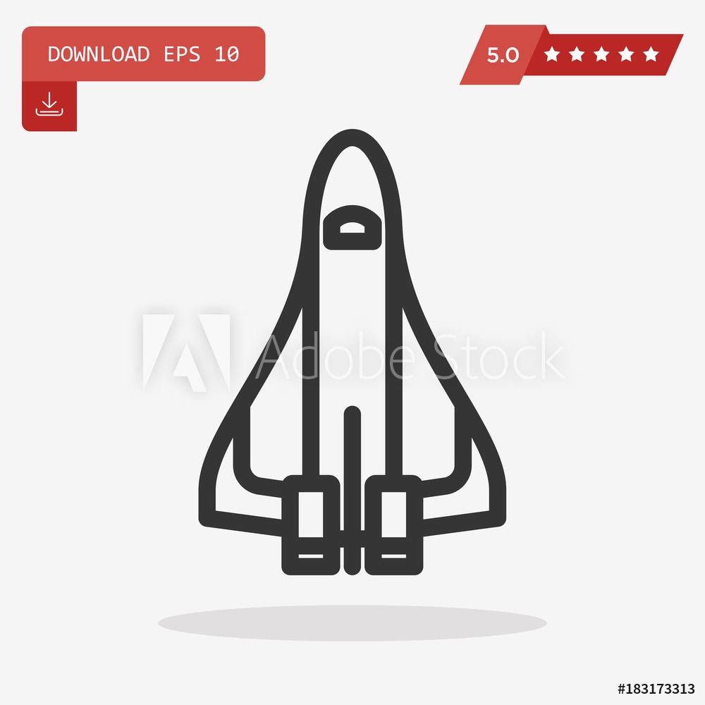 1000x1000 Photo Art Print Space Shuttle Vector Icon Europosters