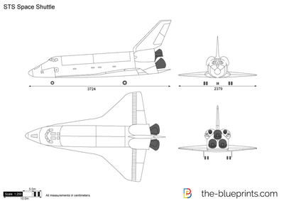 400x283 Sts Space Shuttle Vector Drawing