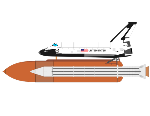 Space Shuttle Vector Drawing 500x386 Space Shuttle Vector Drawing
