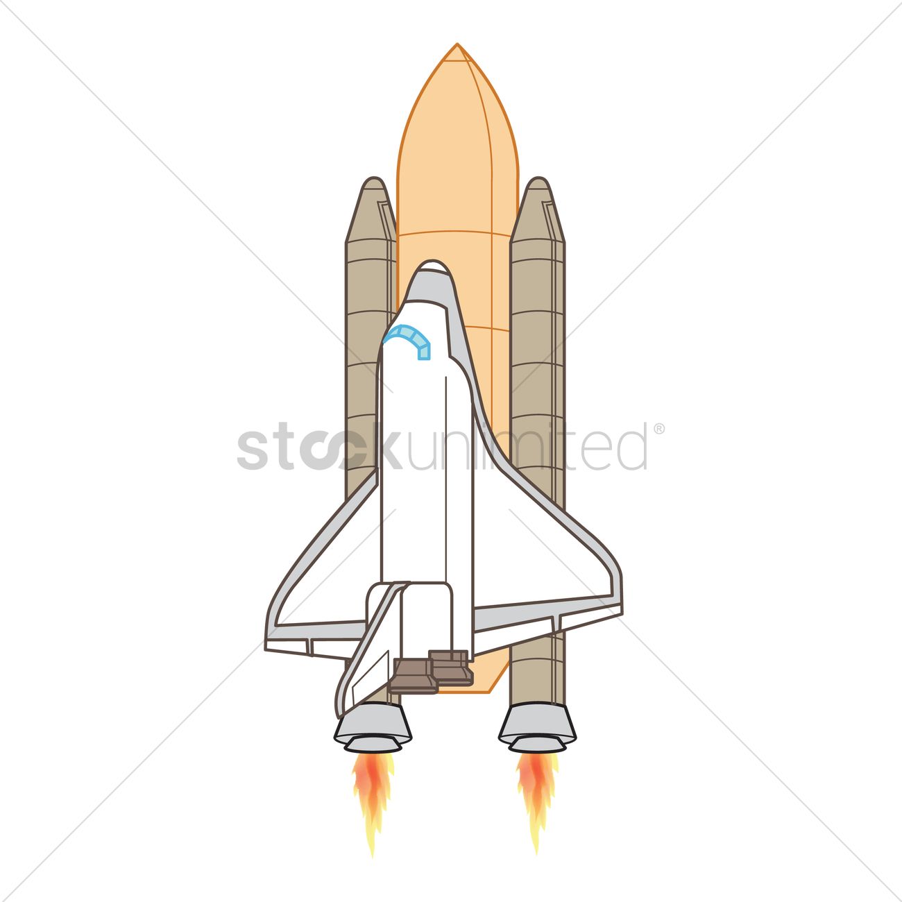 1300x1300 Free Space Shuttle Vector Image