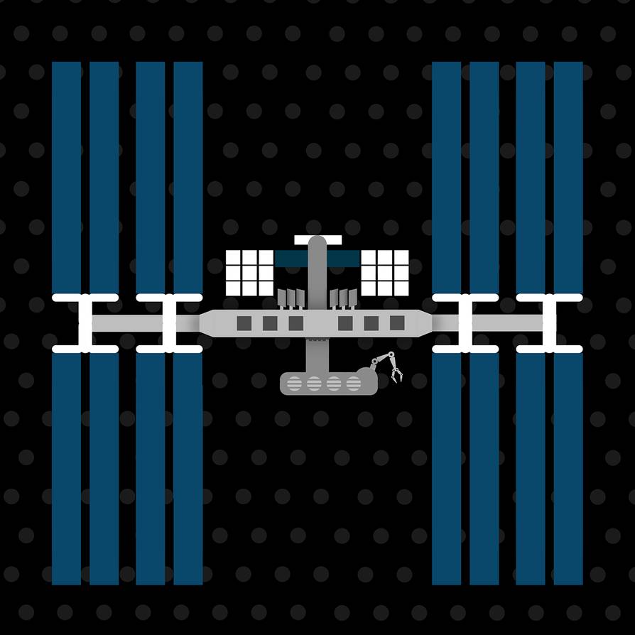 894x894 Space Station Iss Vector Graphic Design