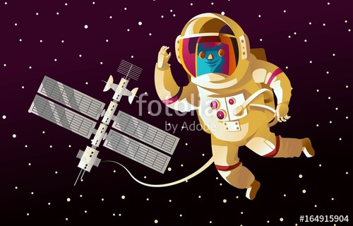 500x320 Astronaut And Space Station Stock Image And Royalty Free Vector