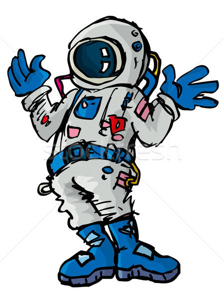 450x600 Cartoon Astronaout In A Space Suit Vector Illustration Anton