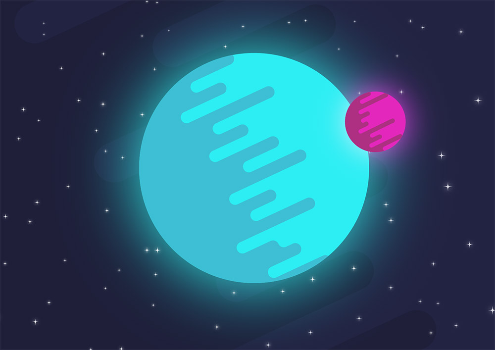 1000x707 How To Create A Flat Style Vector Planet In Illustrator