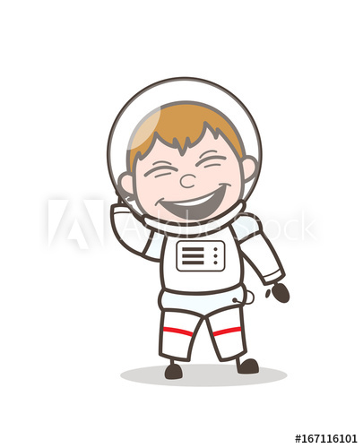 405x500 Cartoon Laughing Expression Of Funny Spaceman Vector Illustration