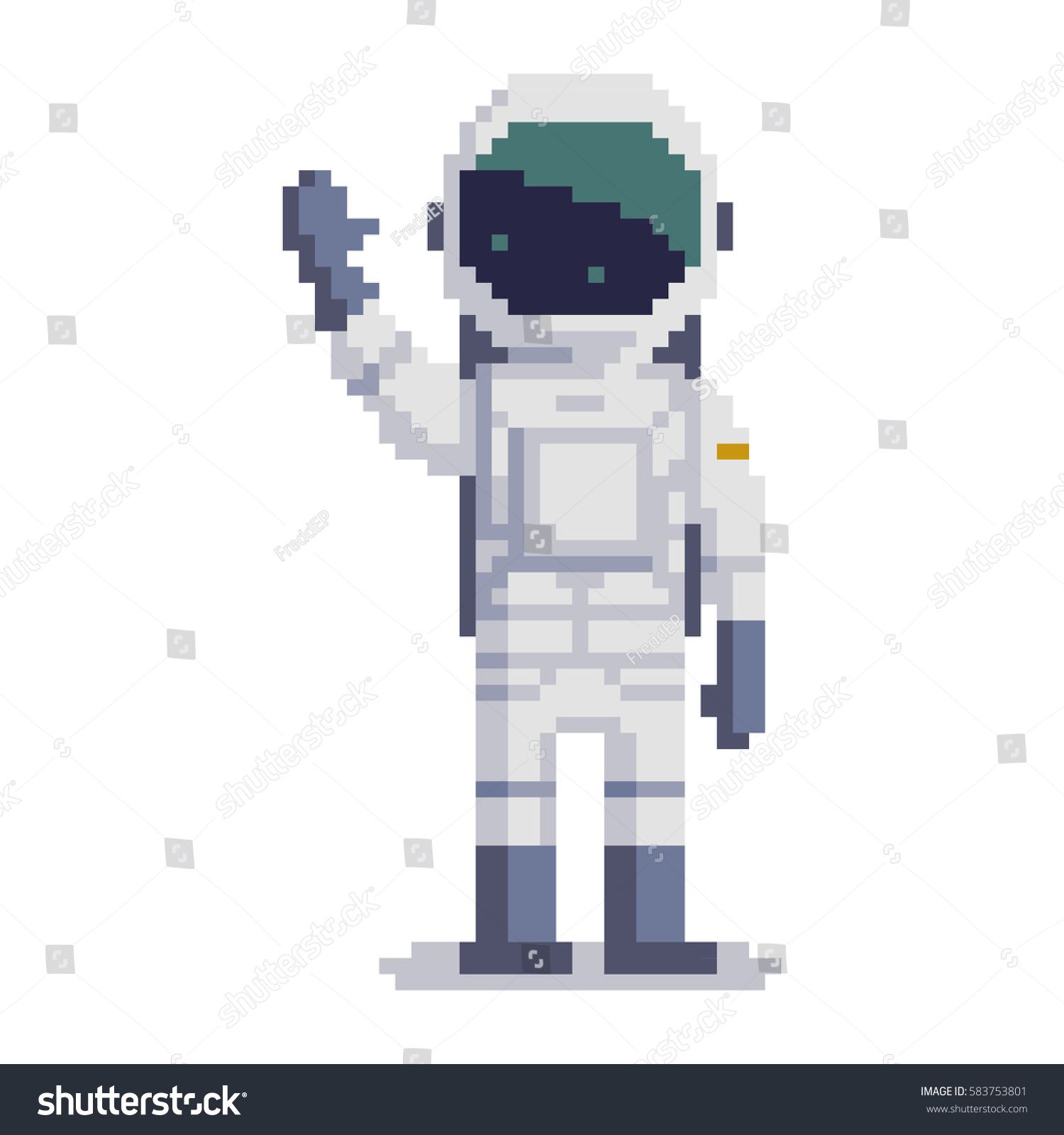 1500x1600 Cosmonaut Isolated On White Background Astronaut Pixel Game Style