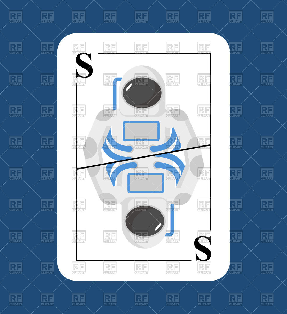 1097x1200 Playing Card Spaceman Vector Image Of Objects Popaukropa