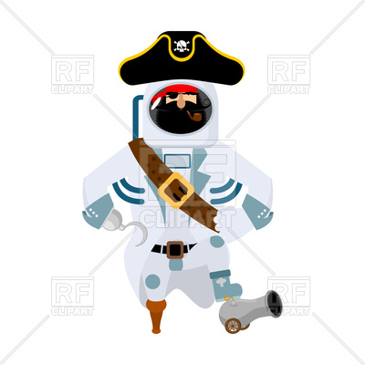 400x400 Space Pirate Filibuster Spaceman Vector Image Of People