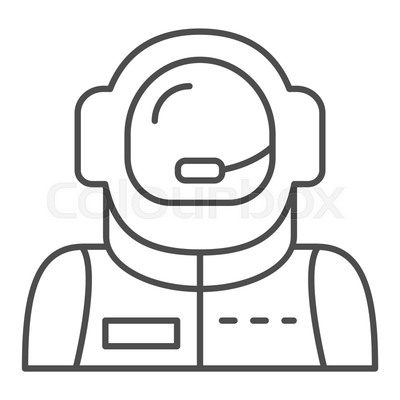 800x800 Astronaut Avatar Thin Line Icon Stock Vector Colourbox