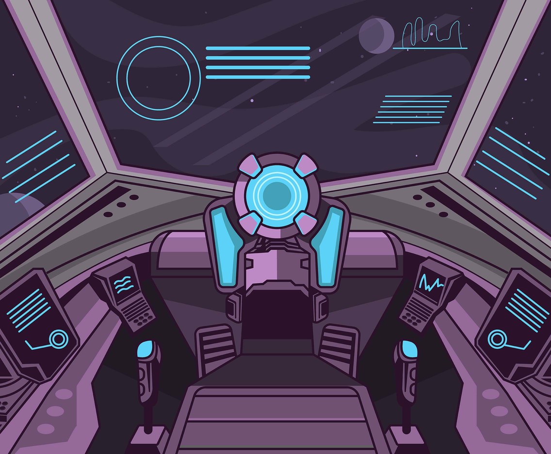 1136x936 Purple Spaceship Cockpit Vector Vector Art Graphics