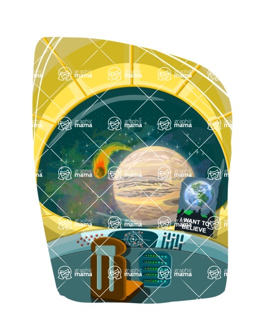 536x640 Spaceship Interior Vector Illustration Graphicmama