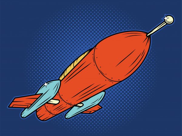 600x450 Spaceship Vector T Shirt Design