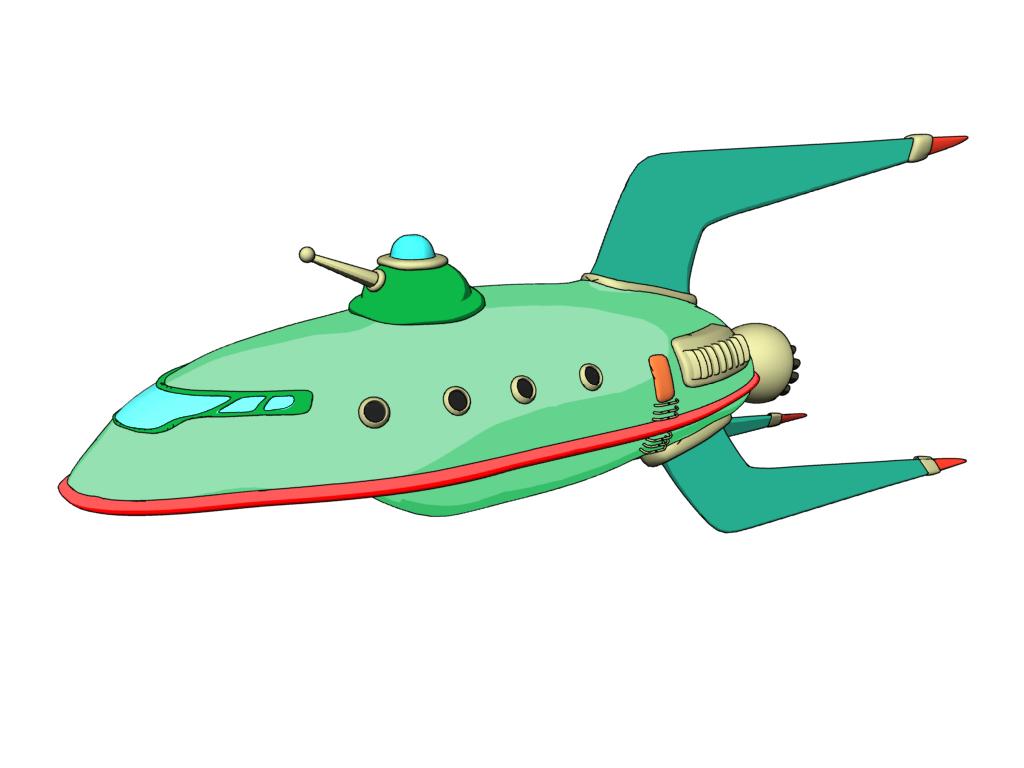 1024x768 Top Futurama Spaceship Vector Image Free Vector Art, Images