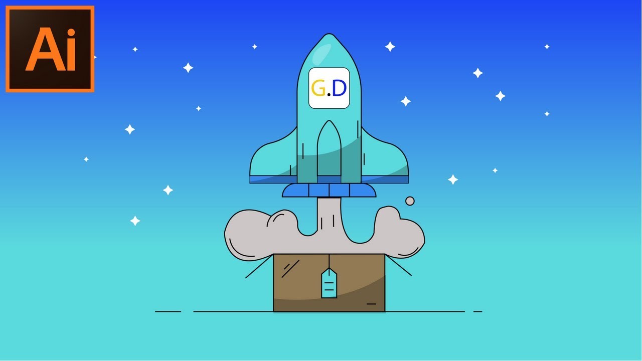 1280x720 How To Create A Beautiful Spaceship Vector Illustration In Adobe