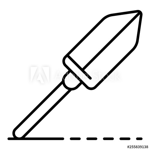 500x500 Hand Spade Icon Outline Hand Spade Vector Icon For Web Design