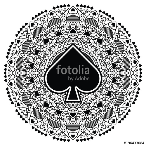 500x500 Spade Vector Mandala Stock Image And Royalty Free Vector