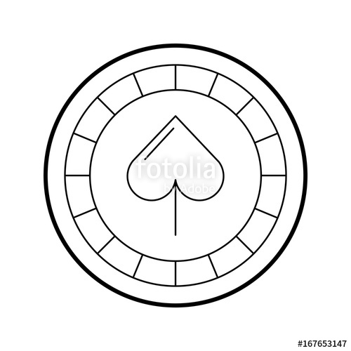 500x500 Casino Chips With Spade Vector Illustration Design Stock Image