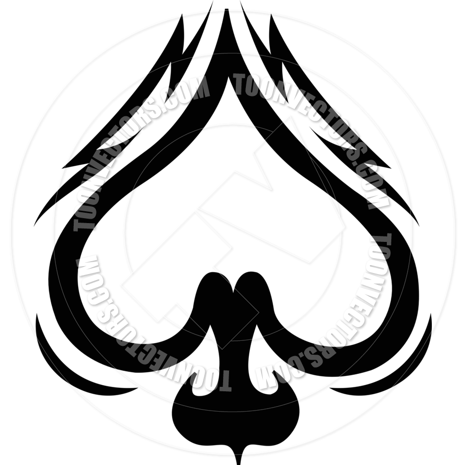 940x940 Cartoon Spade Tattoo Vector
