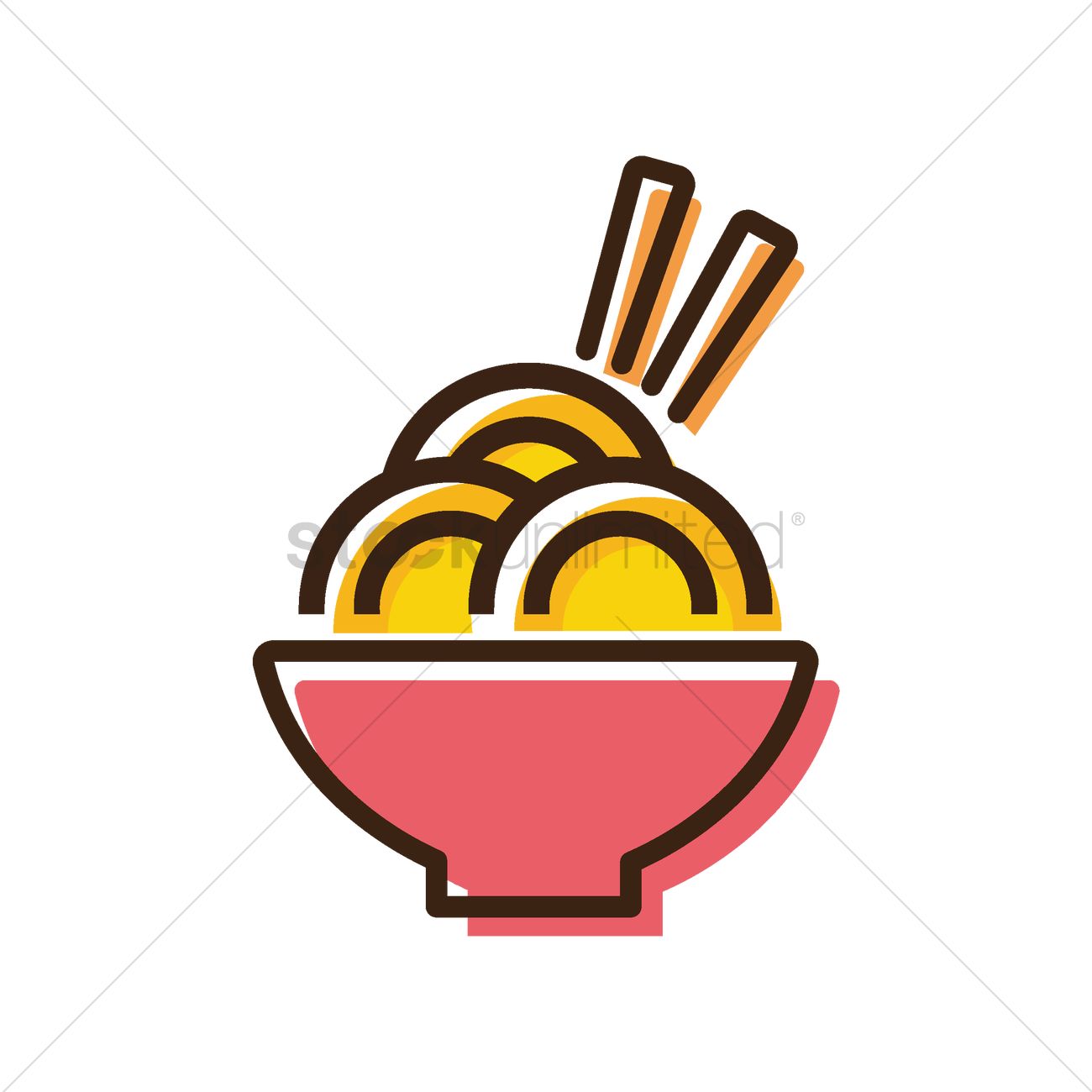 1300x1300 Bowl Of Spaghetti Vector Image