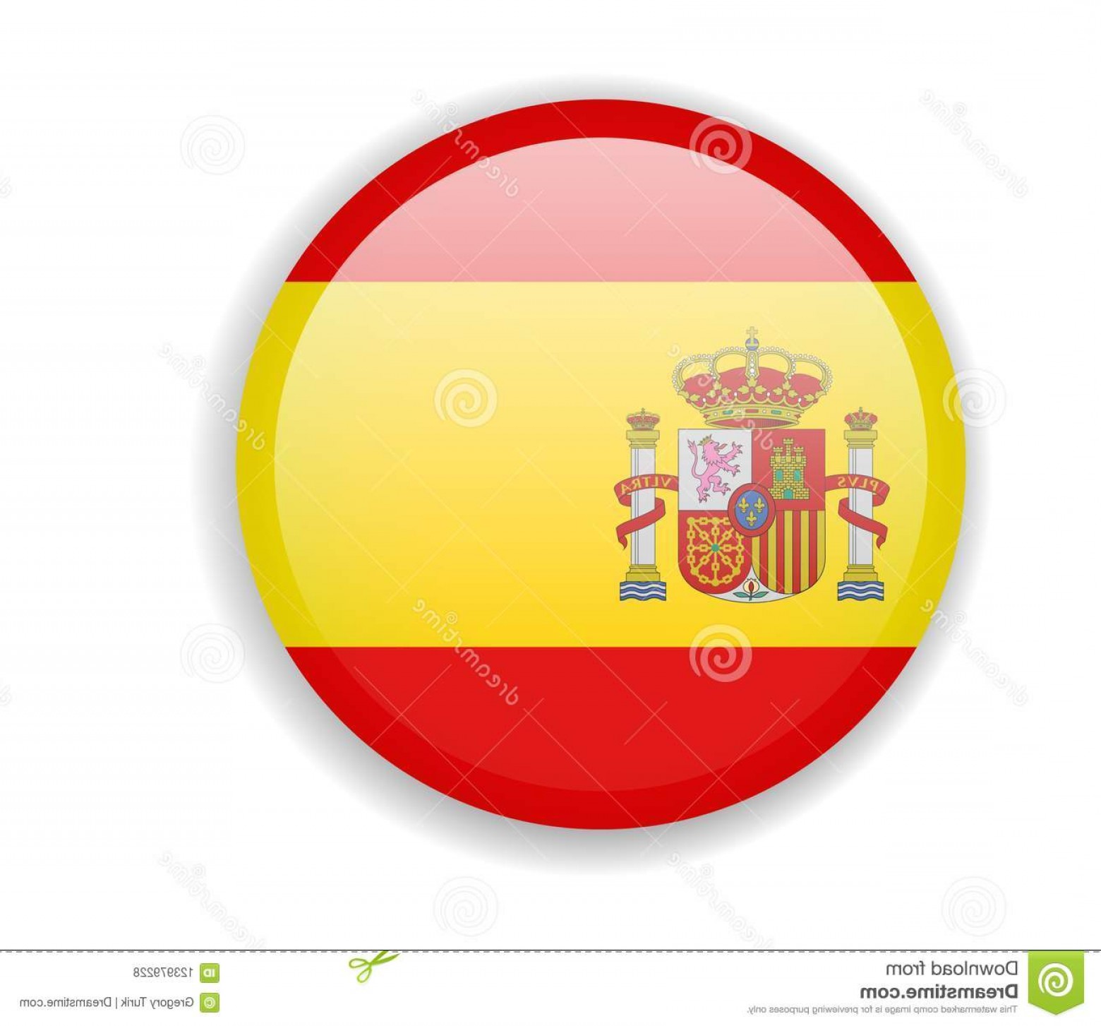 1560x1453 Spain Flag Round Bright Icon White Background Spain Flag Round