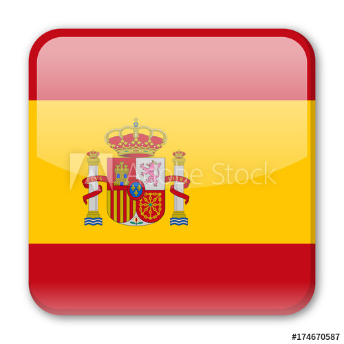 500x500 Spain Flag Vector Square Icon