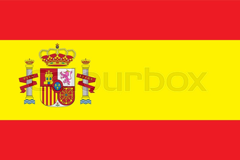 800x534 Spain Flag Vector Illustration Spain Stock Vector Colourbox