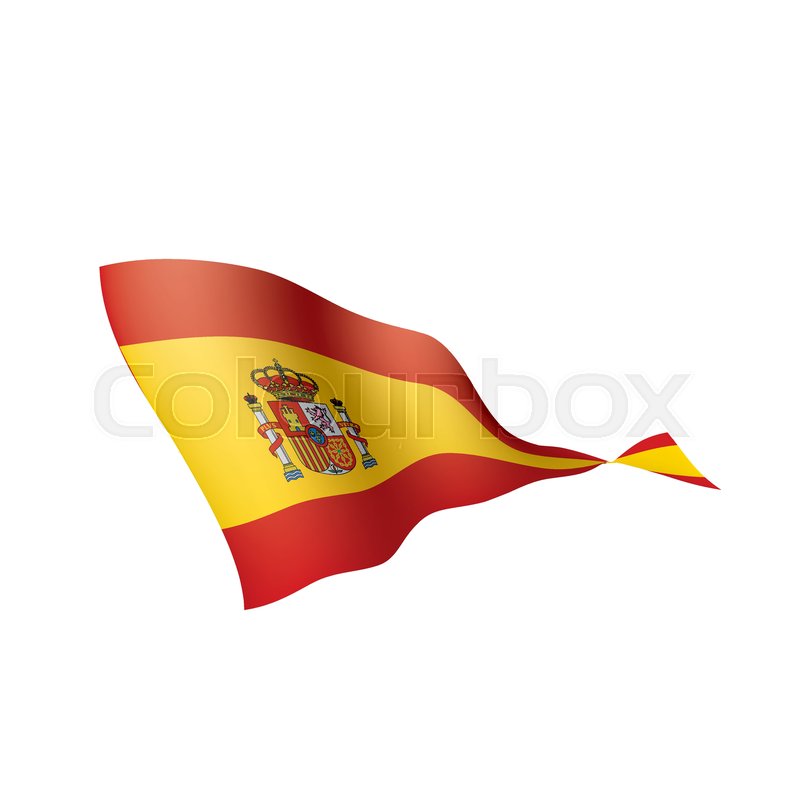 800x800 Spain Flag, Vector Illustration On A White Background Stock