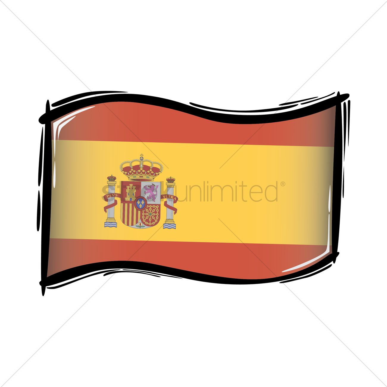 1300x1300 Spain Flag Vector Image