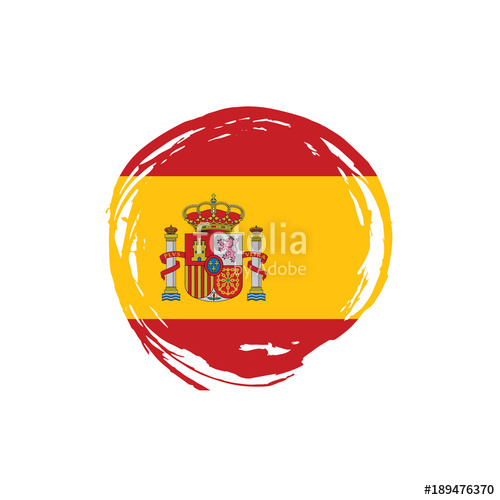 500x500 Spain Flag, Vector Illustration Stock Image And Royalty Free