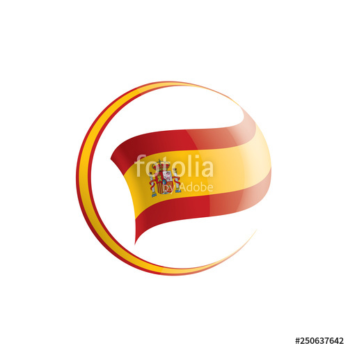 500x500 Spain Flag, Vector Illustration On A White Background Stock Image