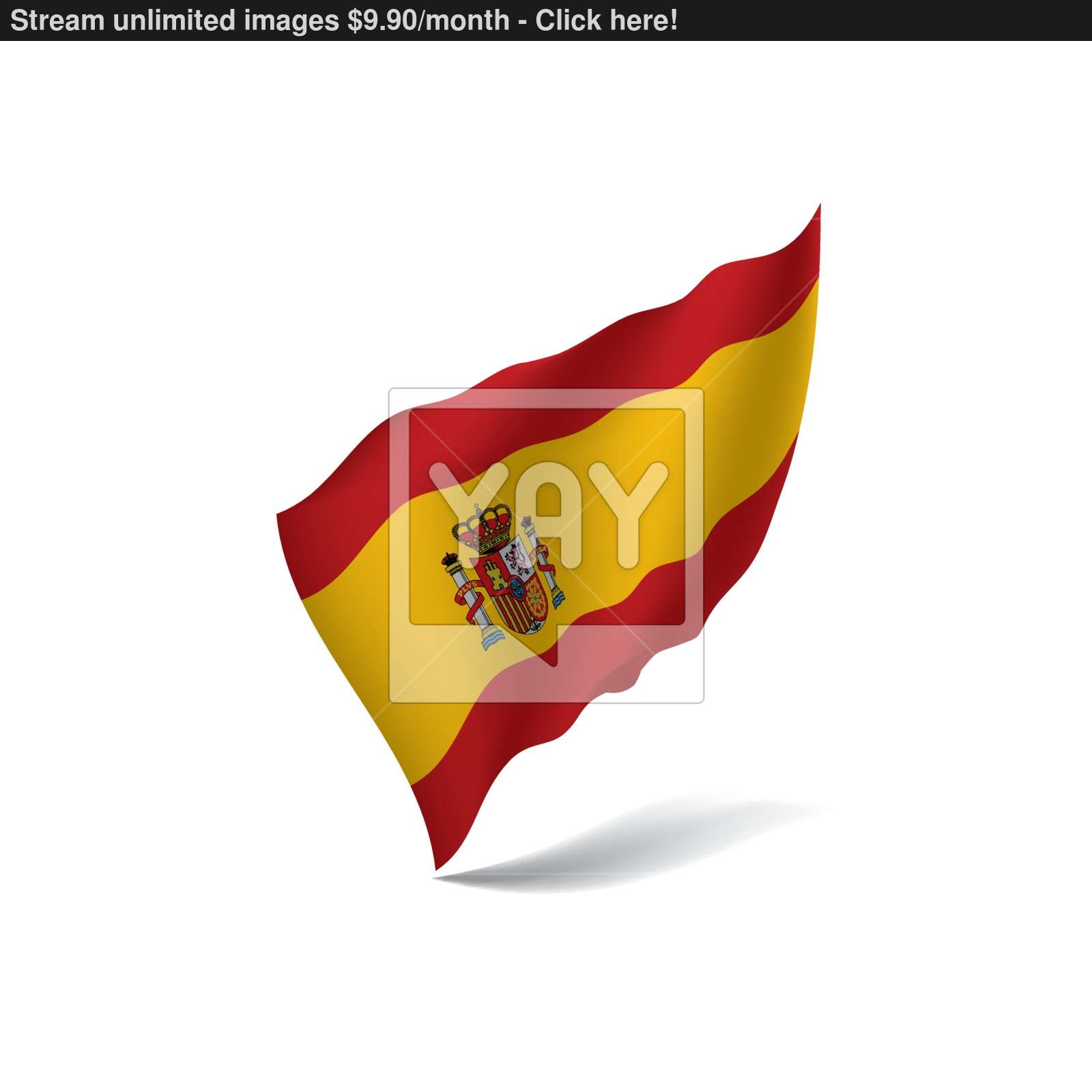 1600x1600 Spain Flag, Vector Illustration Vector