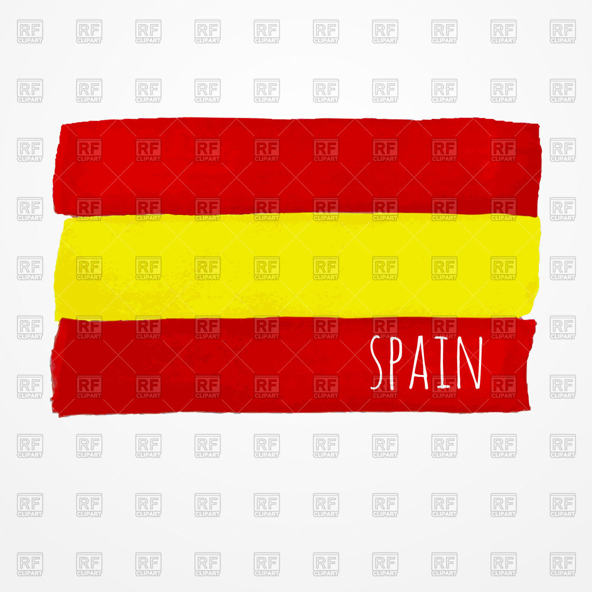 1200x1200 Hand Drawn Watercolor Spain Flag Vector Image Of Signs, Symbols