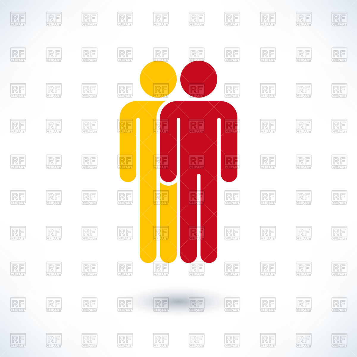1200x1200 Men Pictograms In Colors Of Spain Flag Vector Image Of Icons