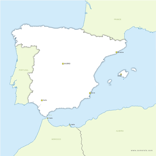 Spain Map Vector
