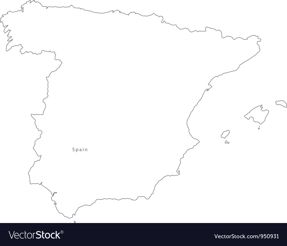 1000x856 Spain Map Black And White