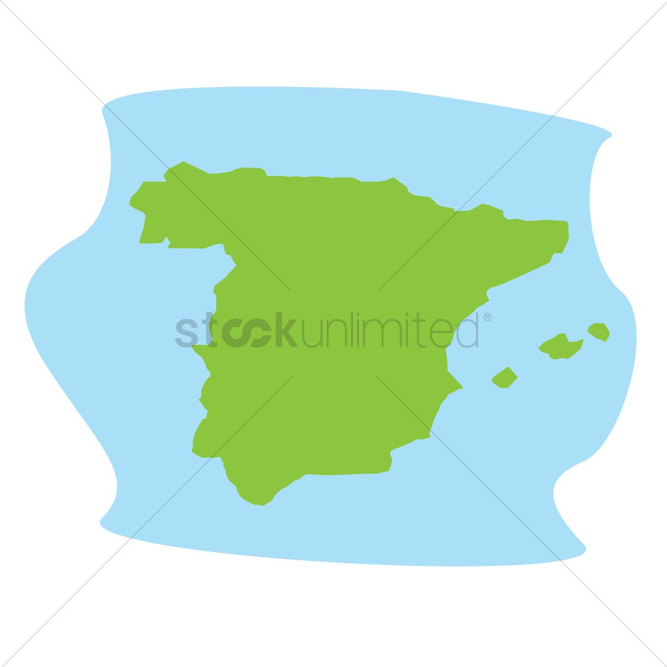 1300x1300 Spain Map Vector Image