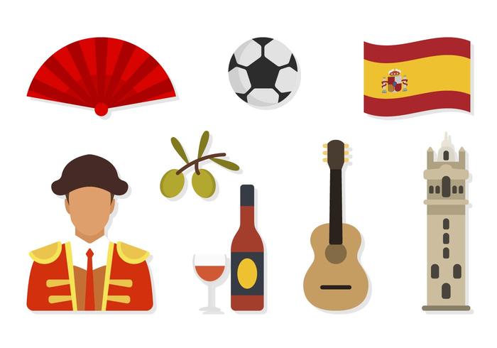 Flat Spain Vectors 700x490 Flat Spain Vectors