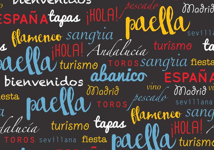 700x490 Spanish Words Pattern