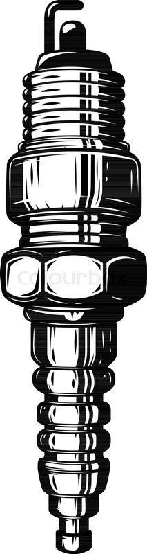 213x800 Spark Plug Illustration Isolated On Stock Vector Colourbox