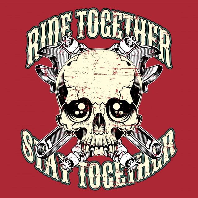 640x640 Vector Quote About Motorcycles And Bikers Skull Wrench Spark Plug