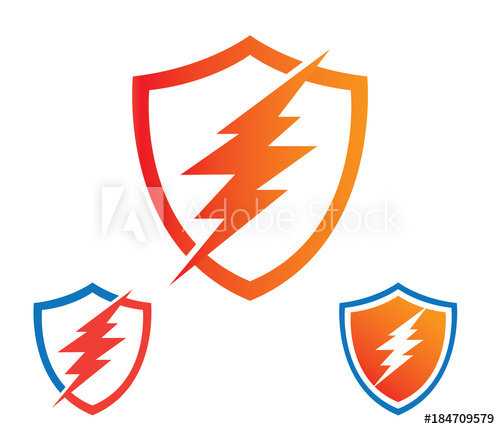 Guard Shield Electricity Spark Vector Logo Design 500x429 Guard Shield Electricity Spark Vector Logo Design
