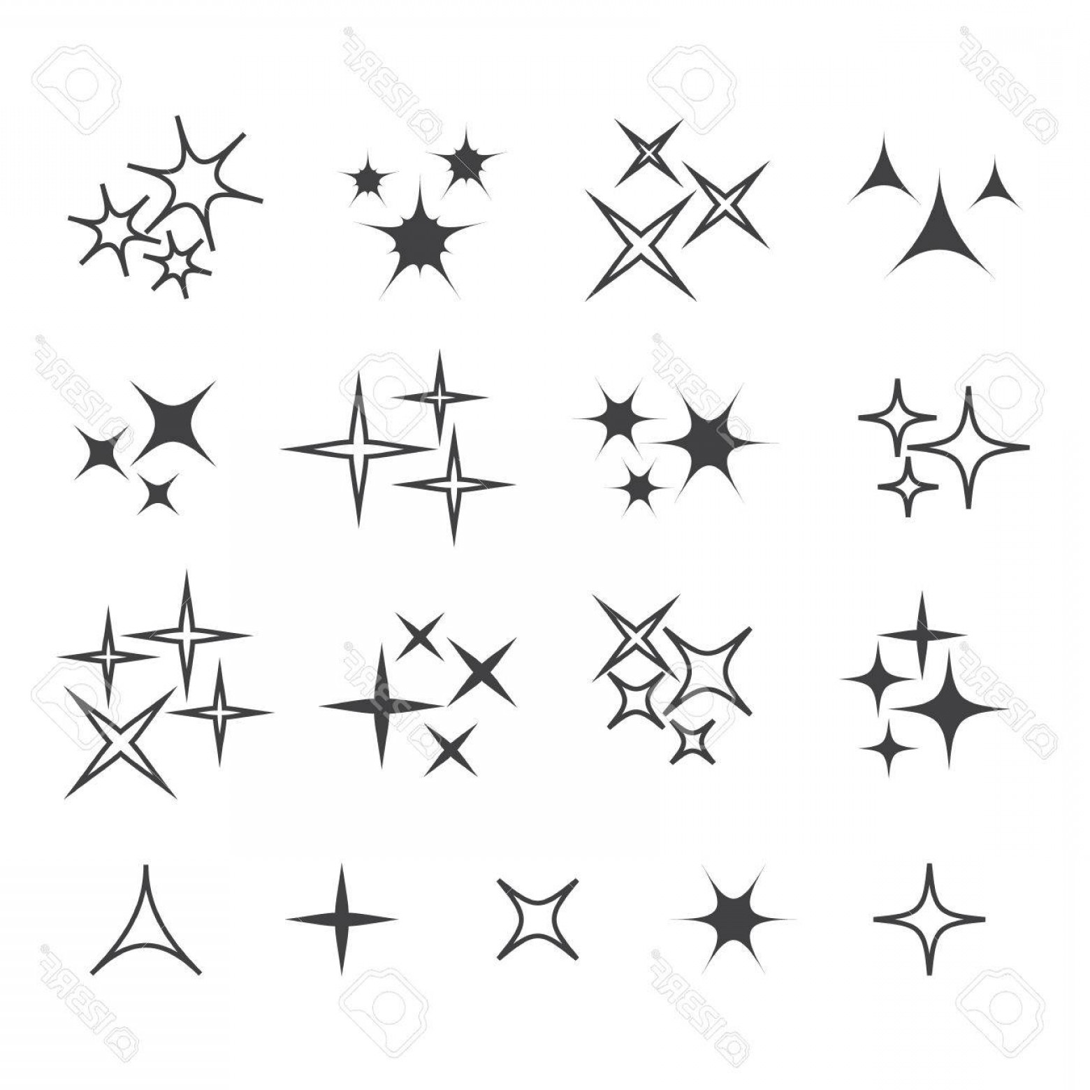 1560x1560 Photostock Vector Black Sparkles Glowing Light Effect Stars